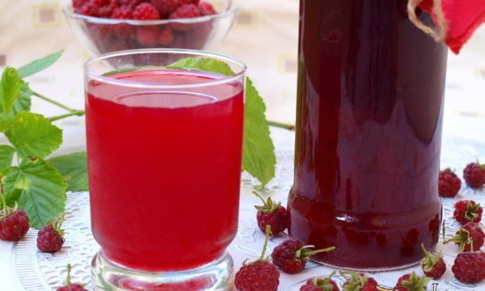 Рецепт малинового сока на зиму