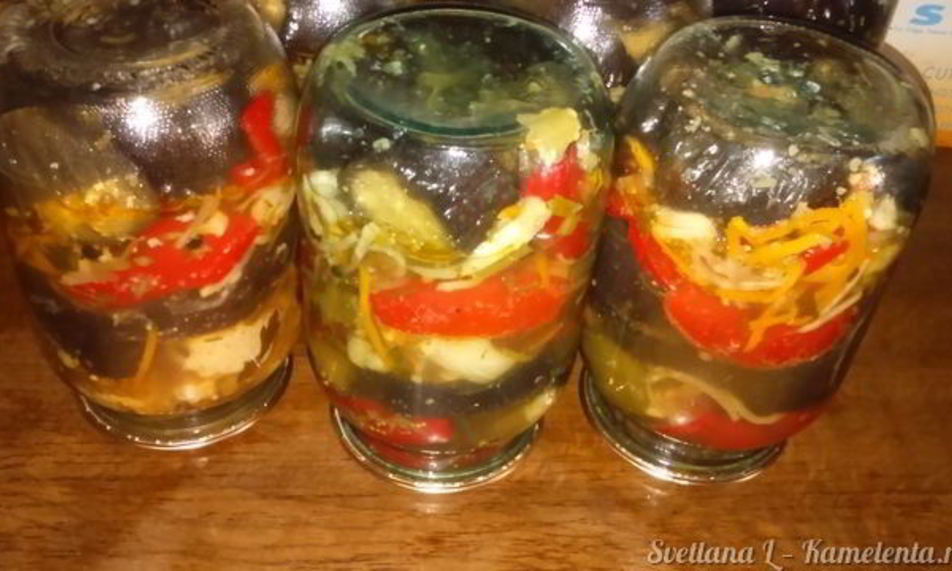 Рецепт баклажанов маринованных с цветной капустой и гогошарами
