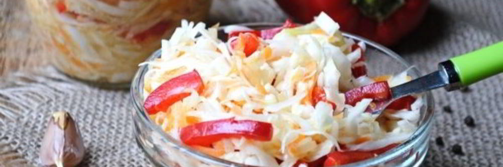 Маринованная капуста с перцем