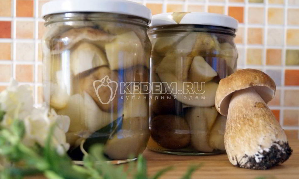 Рецепт маринованных белых грибов закусочных