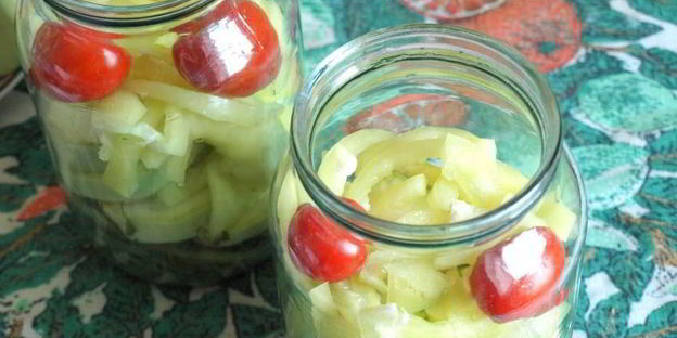 маринованные кабачки с болгарским перцем