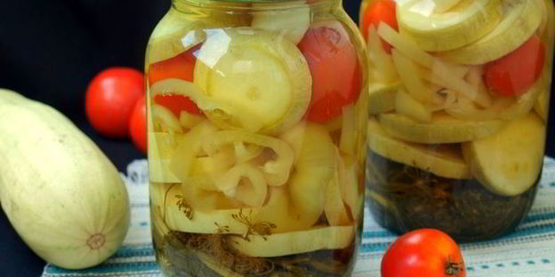 маринованные кабачки с болгарским перцем