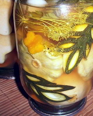 Патиссоны, маринованные быстро