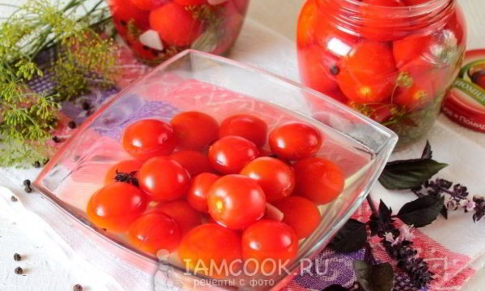 Рецепт пикантных маринованных черри