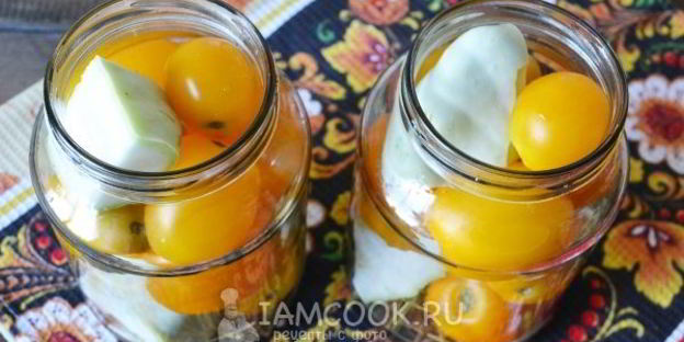 помидоры, маринованные с патиссонами