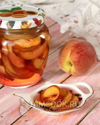 Персики в собственном соку на зиму