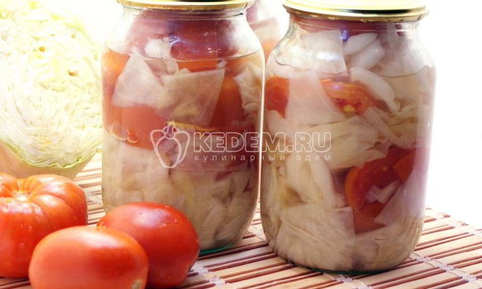 Рецепт помидоров с капустой и луком