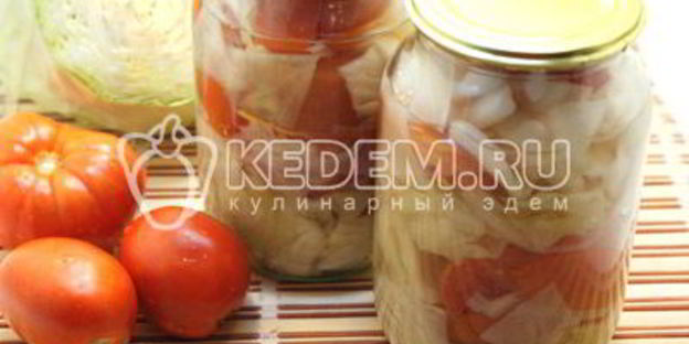 помидоры с капустой и луком