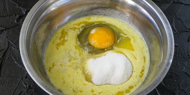 песочная полоска с повидлом