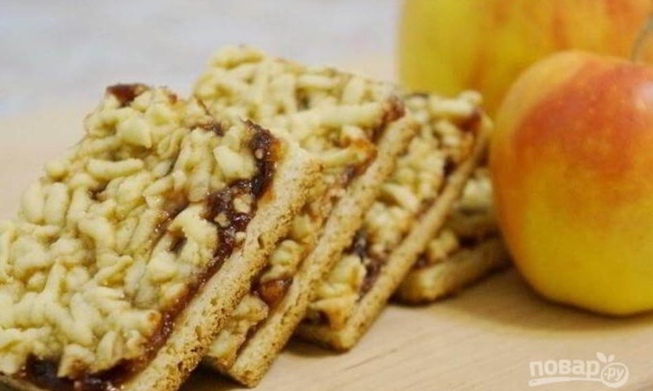 Рецепт полоски песочной с повидлом