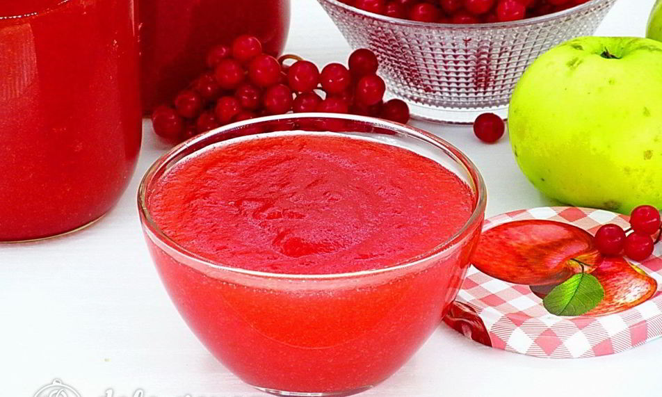 Рецепт повидла из яблок и калины