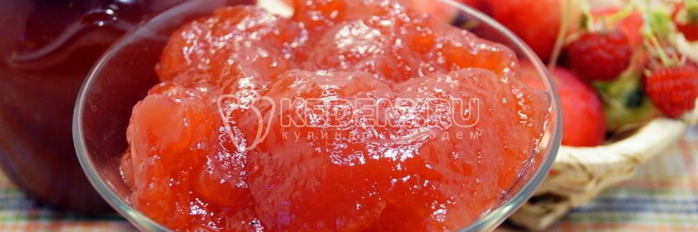Яблочное повидло с малиной