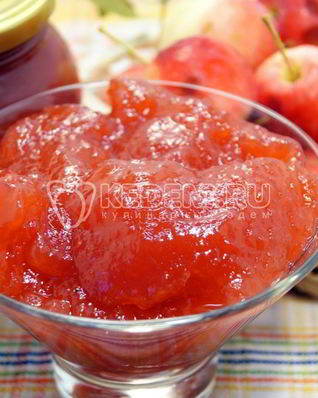 Яблочное повидло с малиной