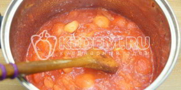 яблочное повидло с малиной