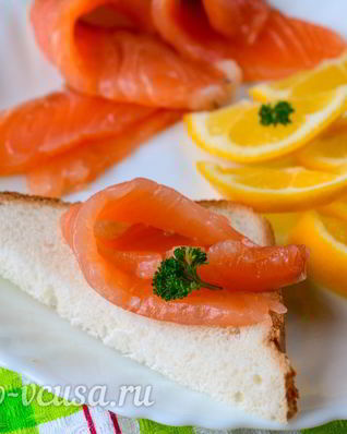 Малосоленая семга