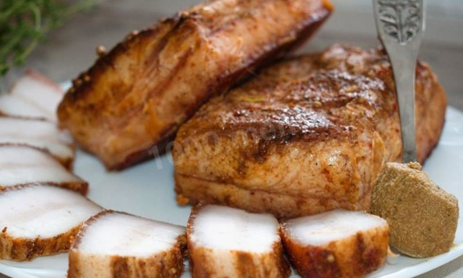 Рецепт сала в луковой шелухе с чесноком