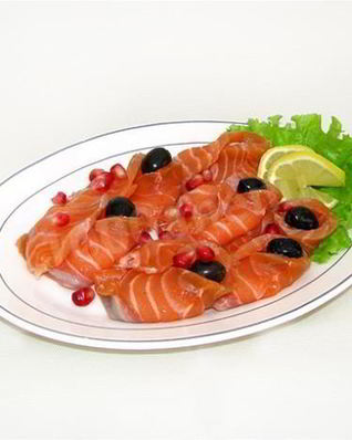 Семга слабосоленая с апельсиновым соком