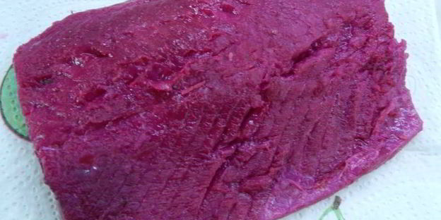 свекольный гравлакс — малосольный лосось