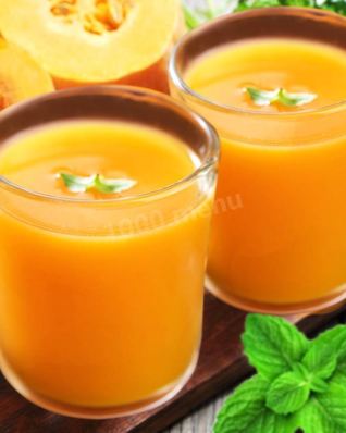 Тыквенный сок на зиму c крыжовником