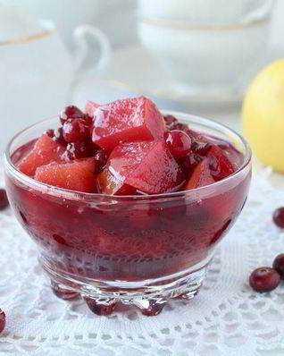 Варенье из айвы и клюквы