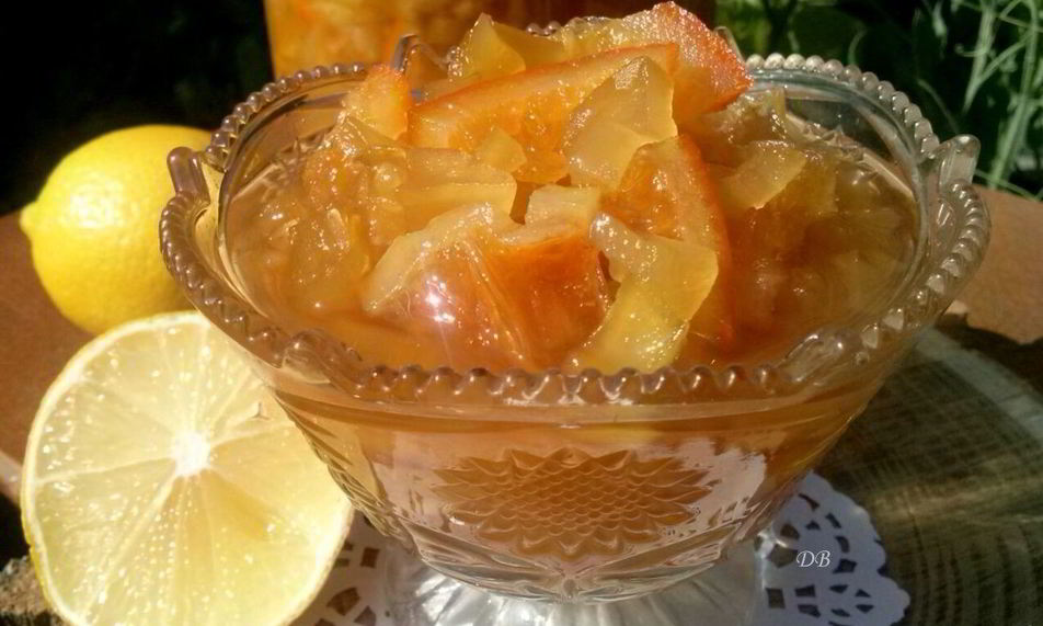 Рецепт варенья из кабачков с лимоном и апельсином