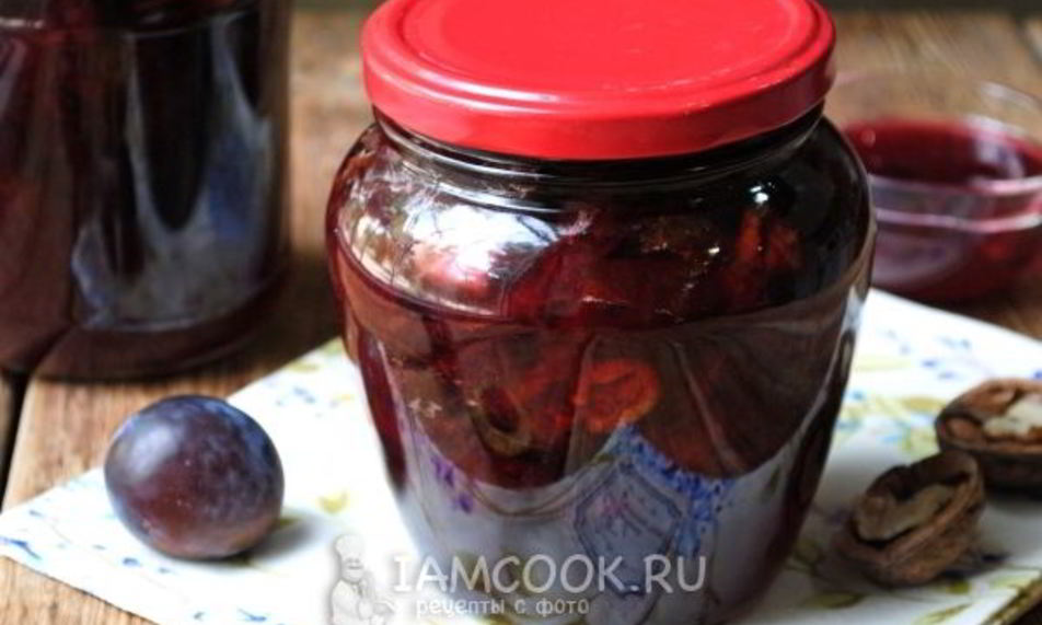 Рецепт варенья из слив с грецкими орехами