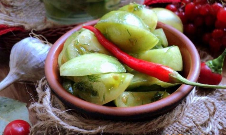 Рецепт зеленых помидоров на зиму