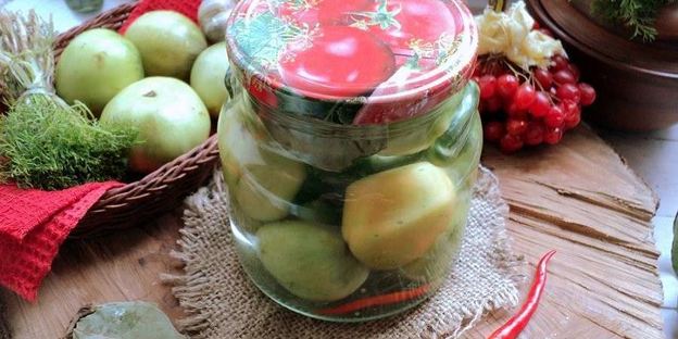 зеленые помидоры на зиму