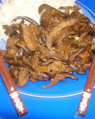 Баклажаны с говядиной по-корейски