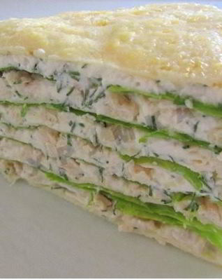 Белковый торт с куриной грудкой для сушки