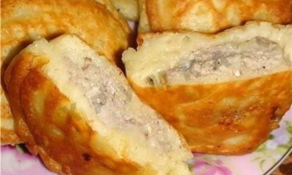 Рецепт быстрых ленивых беляшей на кефире с фаршем