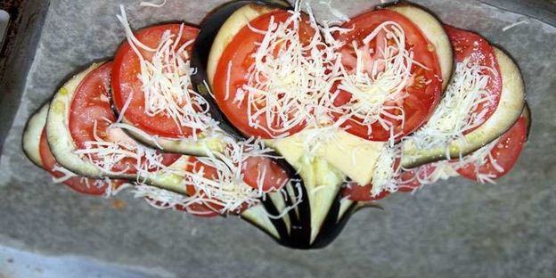 блюдо павлиний хвост из баклажанов