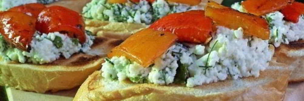 Брускетта-гриль с запеченным перцем