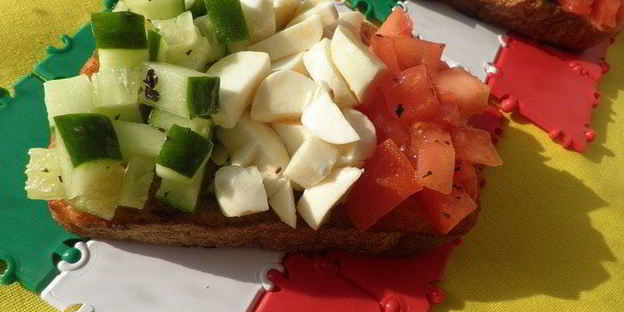 брускетта кусочек италии