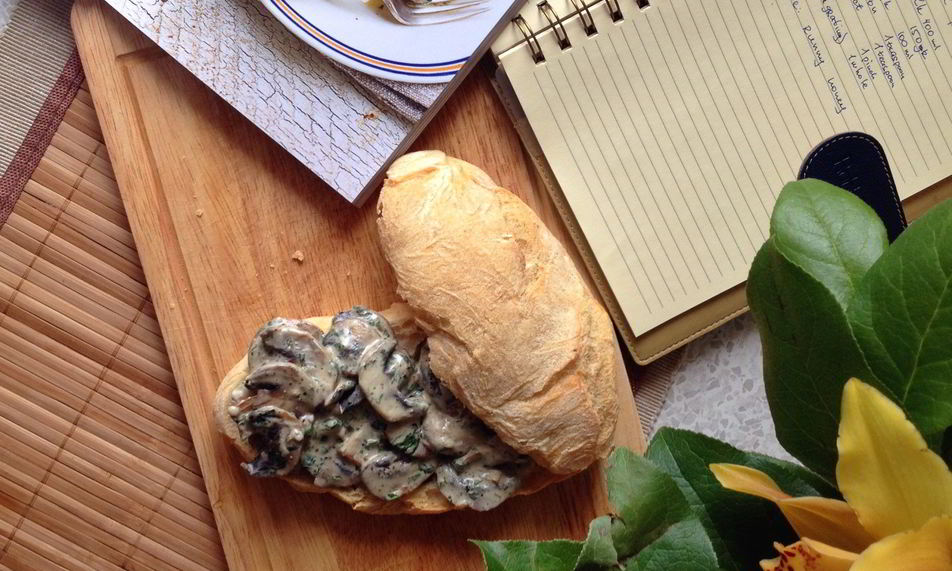 Рецепт брускетты с грибами