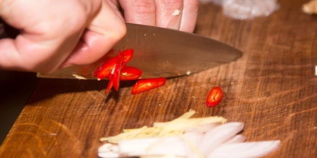 брускетта с креветками