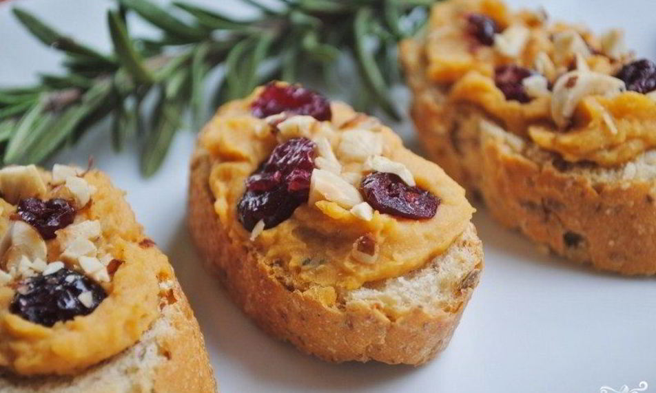 Рецепт брускетты с орешками