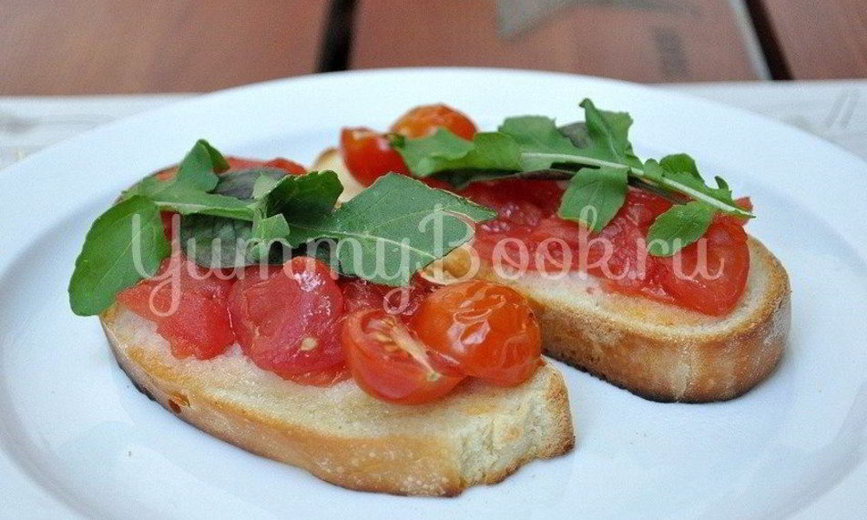 Рецепт брускетты с томатами и базиликом