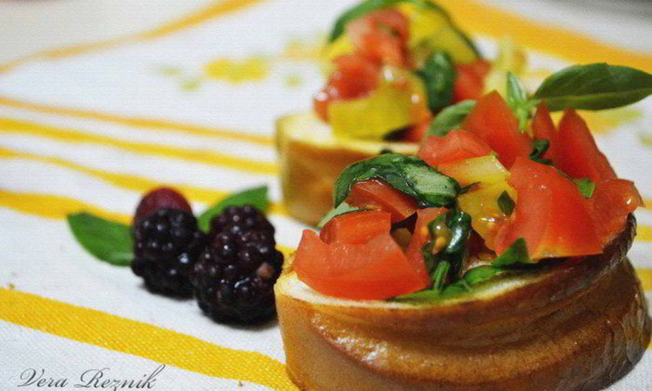 Рецепт брускетты с томатами