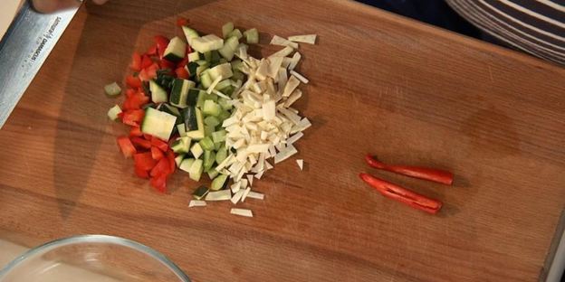 филе морского языка с брускеттой