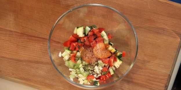 филе морского языка с брускеттой