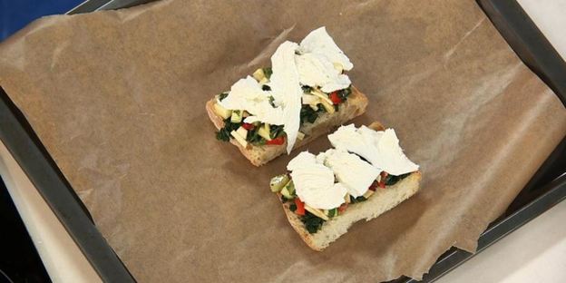 филе морского языка с брускеттой