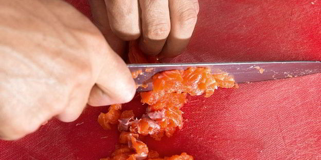 бургер с семгой