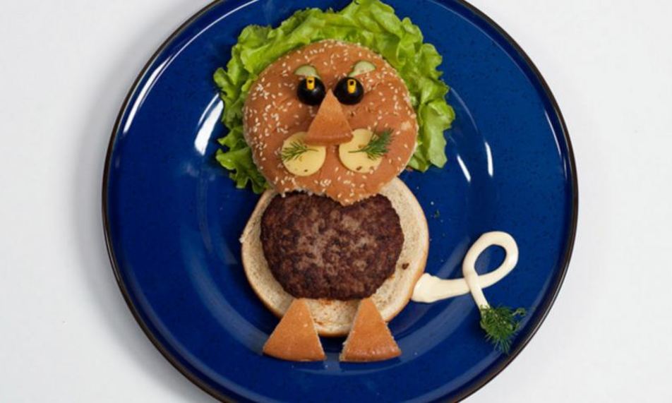 Рецепт детского гамбургера львенок