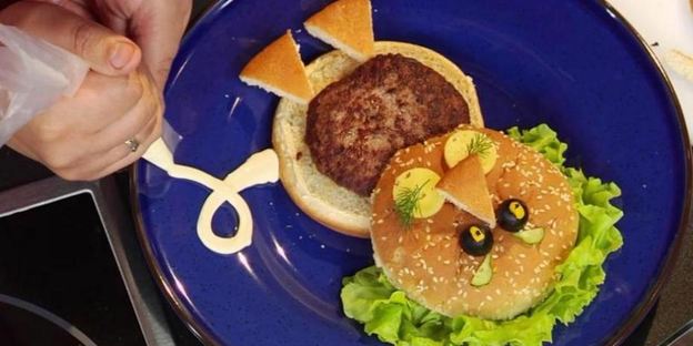 детский гамбургер львенок