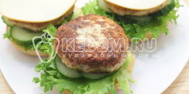 домашние гамбургеры с куриной котлетой