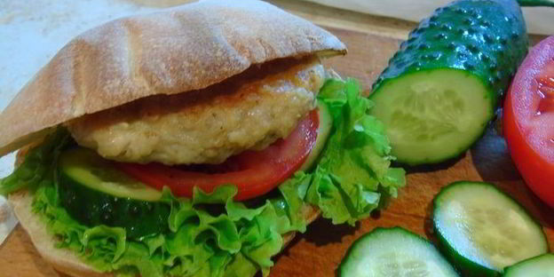домашние гамбургеры с куриными котлетками