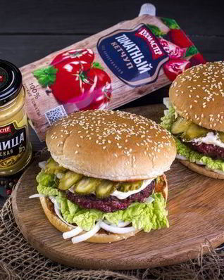 Гамбургер с пикантной заправкой