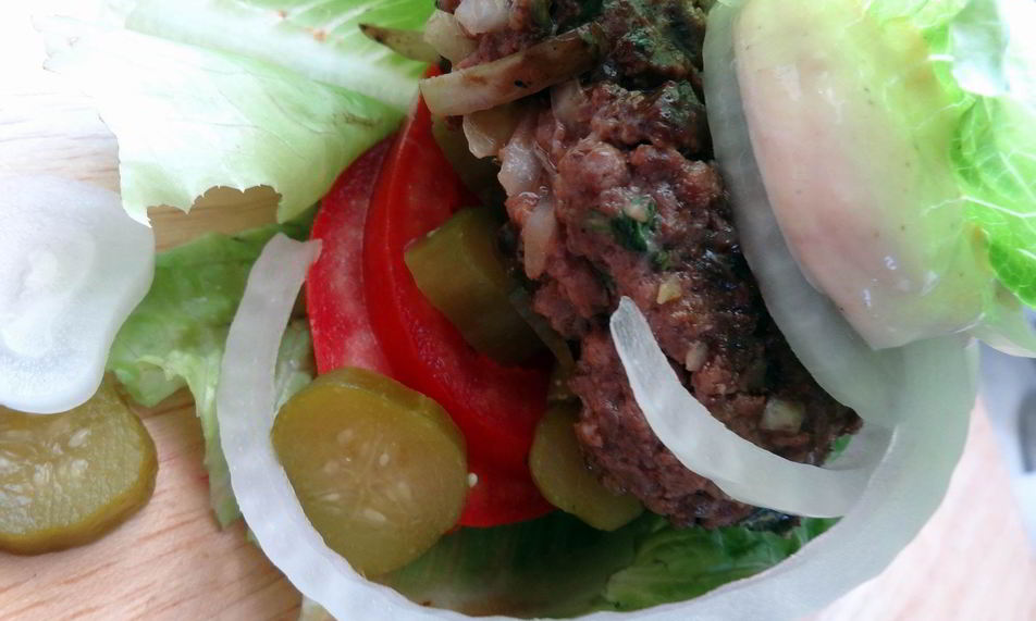 Рецепт гамбургера в листьях салата по-ванкуверски