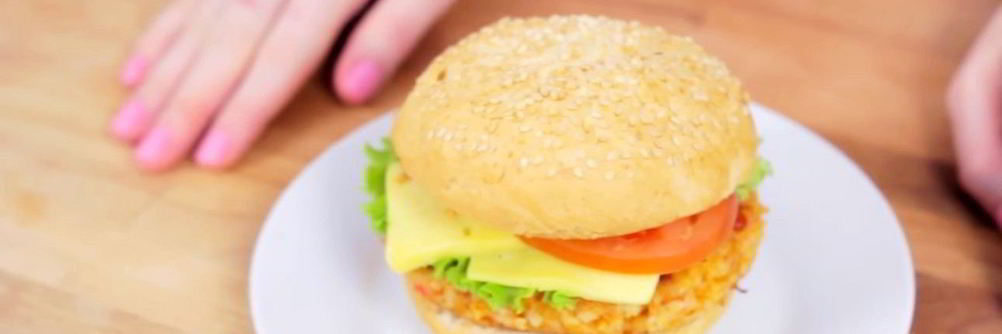 Крабсбургер с крабовой котлетой